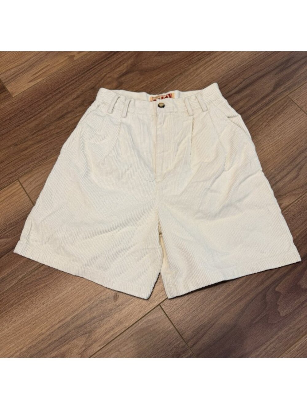 Vintage AHA Corduroy Shorts Womens Size 7 Off White